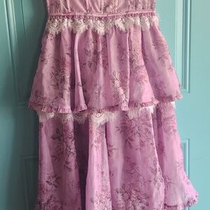 Floral Pink Layered Dress